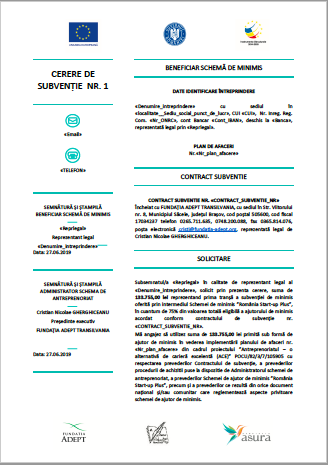 1. ACE Cerere de subventie
